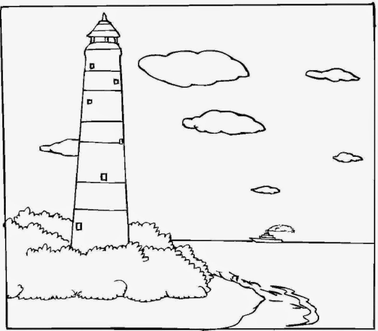 Lighthouse Coloring Sheets | Free Coloring Sheet