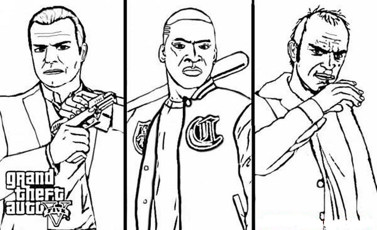 GTA Coloring Pages. Download or Print for Free, The Best Images