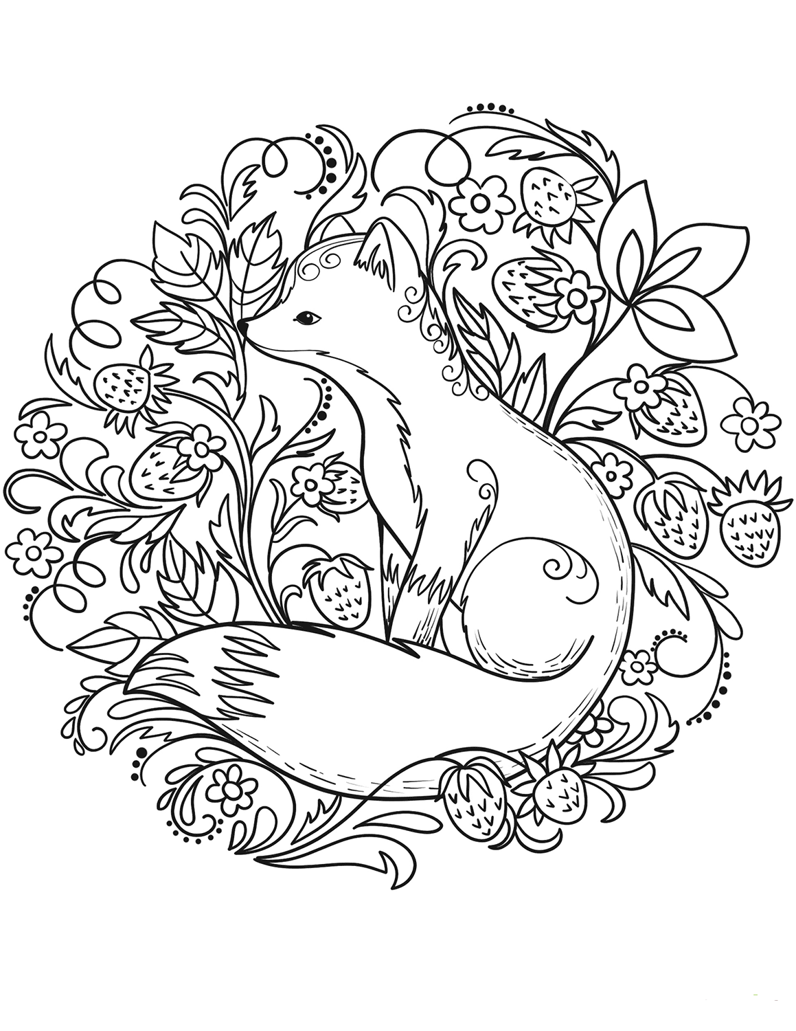 Fox Coloring Pages - Free Printable Coloring Pages at ColoringOnly.com