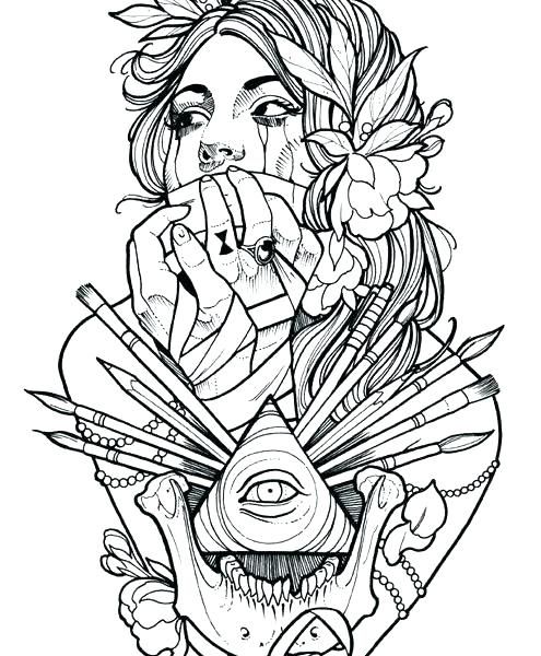 Image result for coloring pages tattoo | Free tattoo designs ...