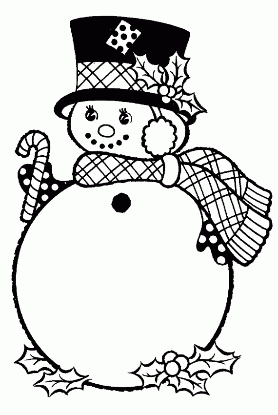 Christmas Holly And Candy Cane Coloring Pages - Coloring Pages For ...