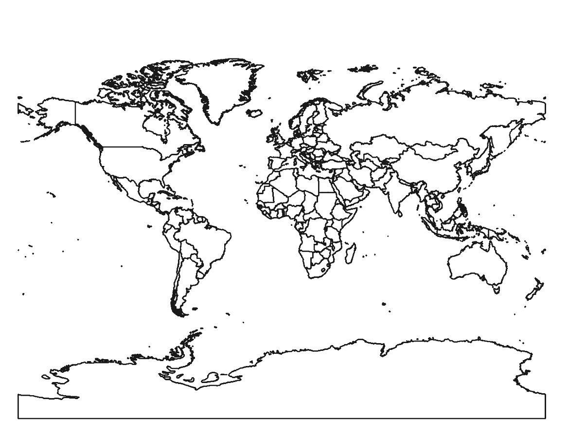 Blank World Map Printable Coloring Page Az Pages Of The Nieyykat ...
