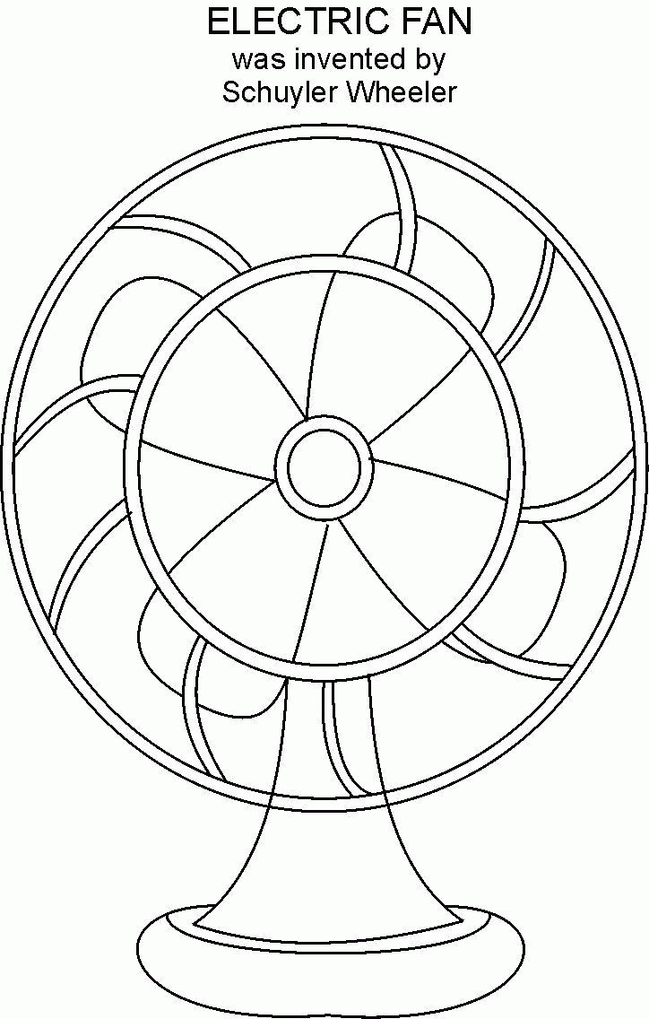 Fan coloring page
