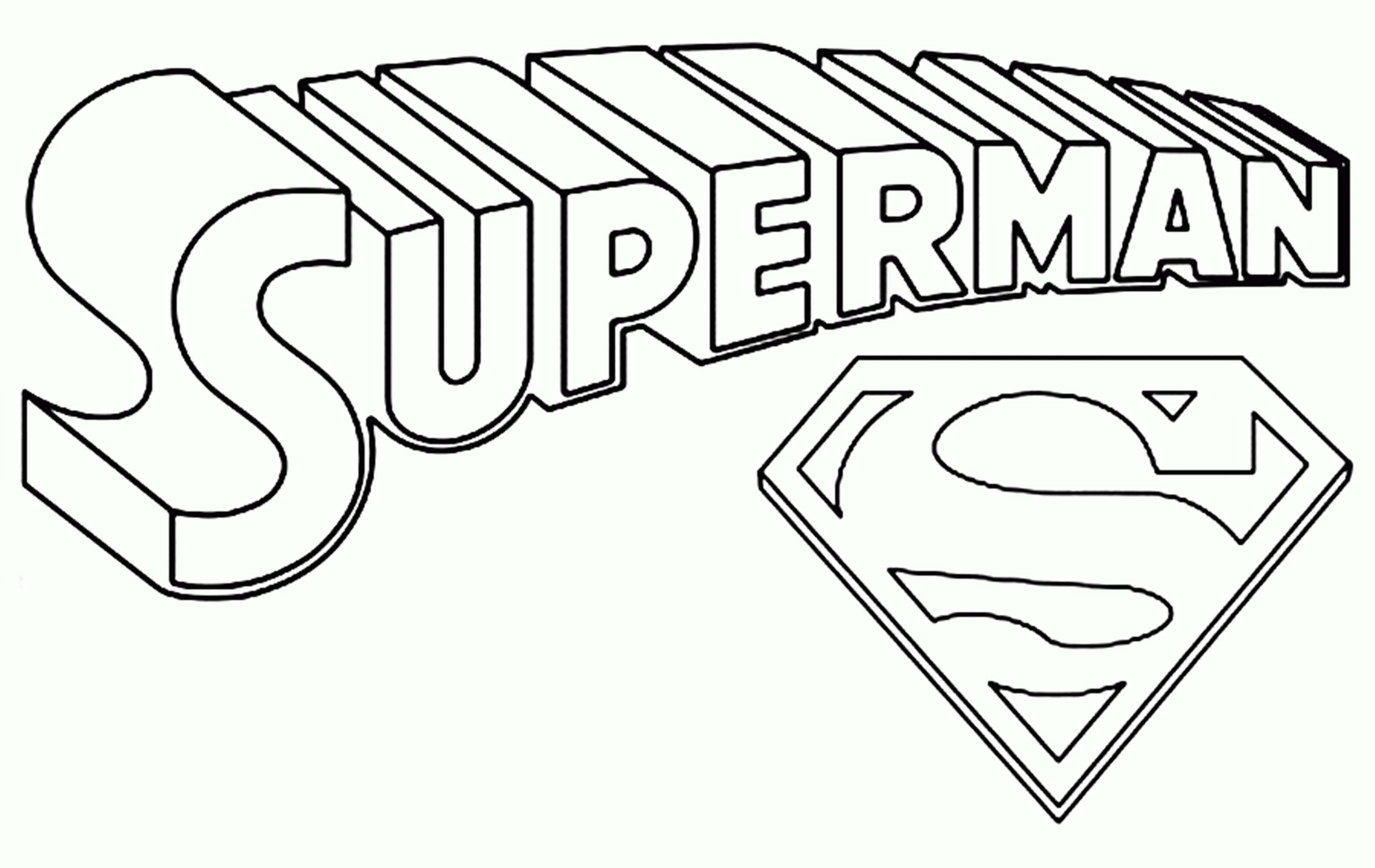Easy Superman Coloring Pages Superman Printing And - Widetheme