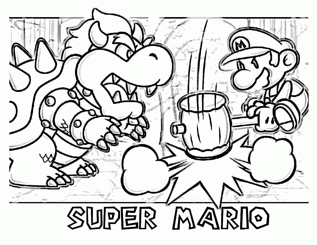 Mario bowser coloring pages download and print for free
