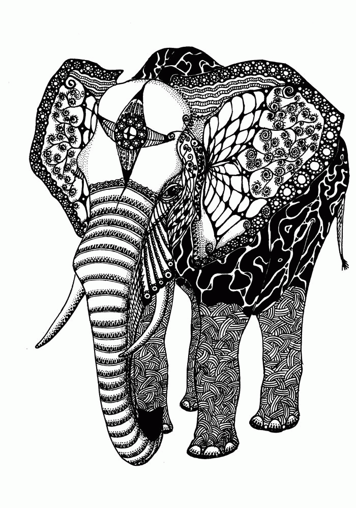 Elephant Coloring Pages For