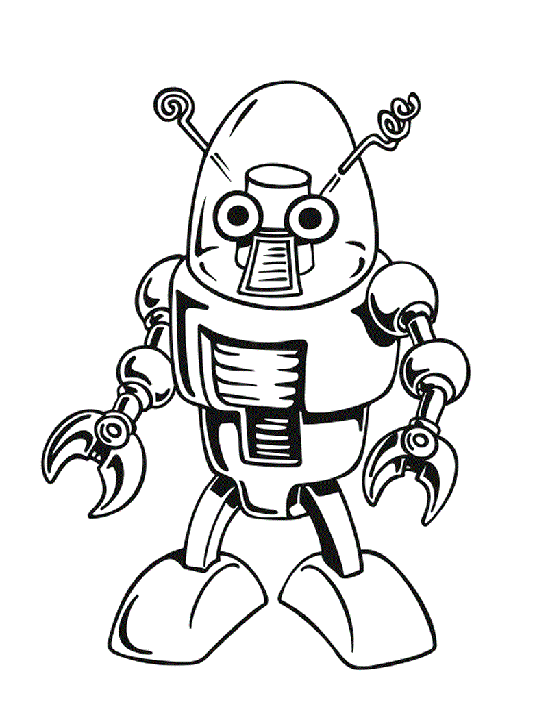 Free Printable Robot Coloring Pages For Kids