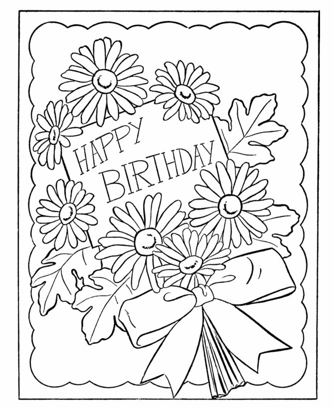 Printable Coloring Birthday Cards For Dad - Coloring Pages for ...