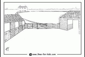Farm Scene Coloring Sheets - High Quality Coloring Pages