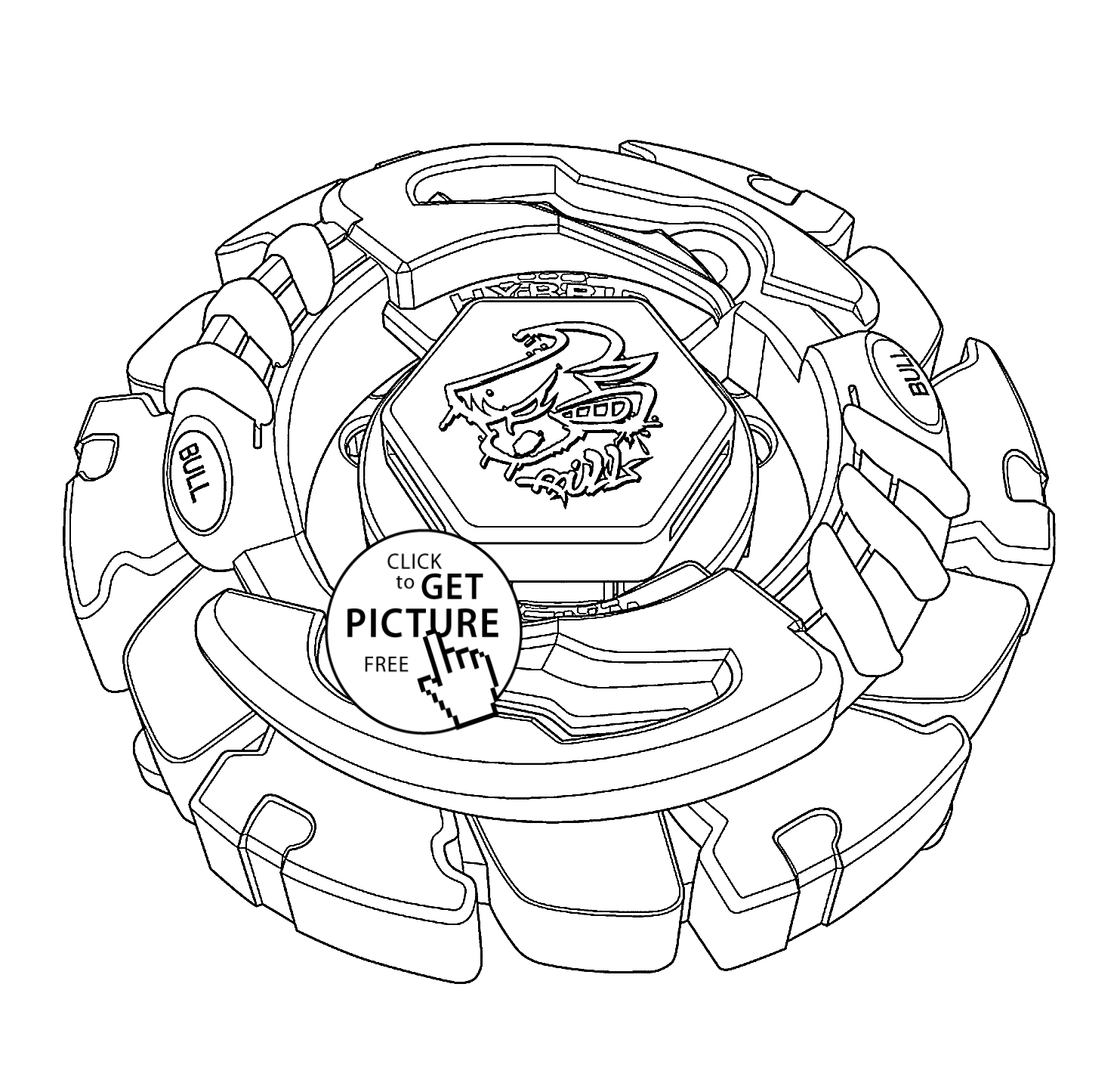 Beyblade coloring pages for kids, printable free