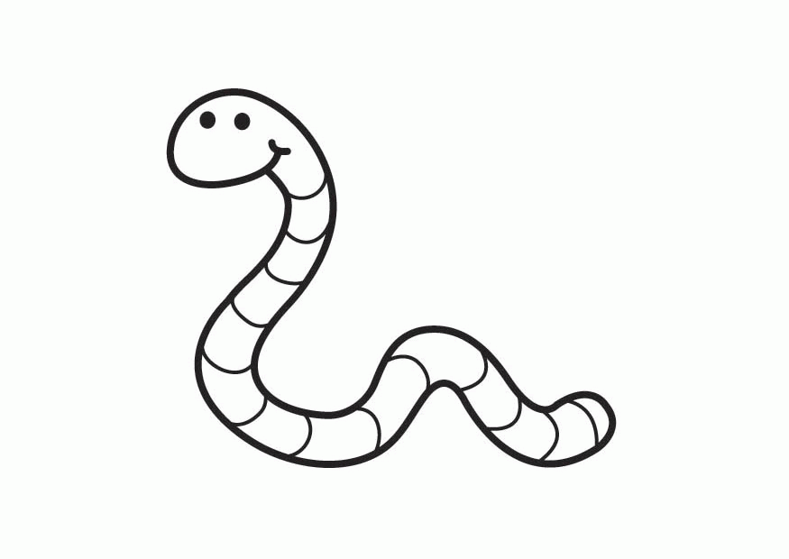 Worm coloring pages to download and print for free