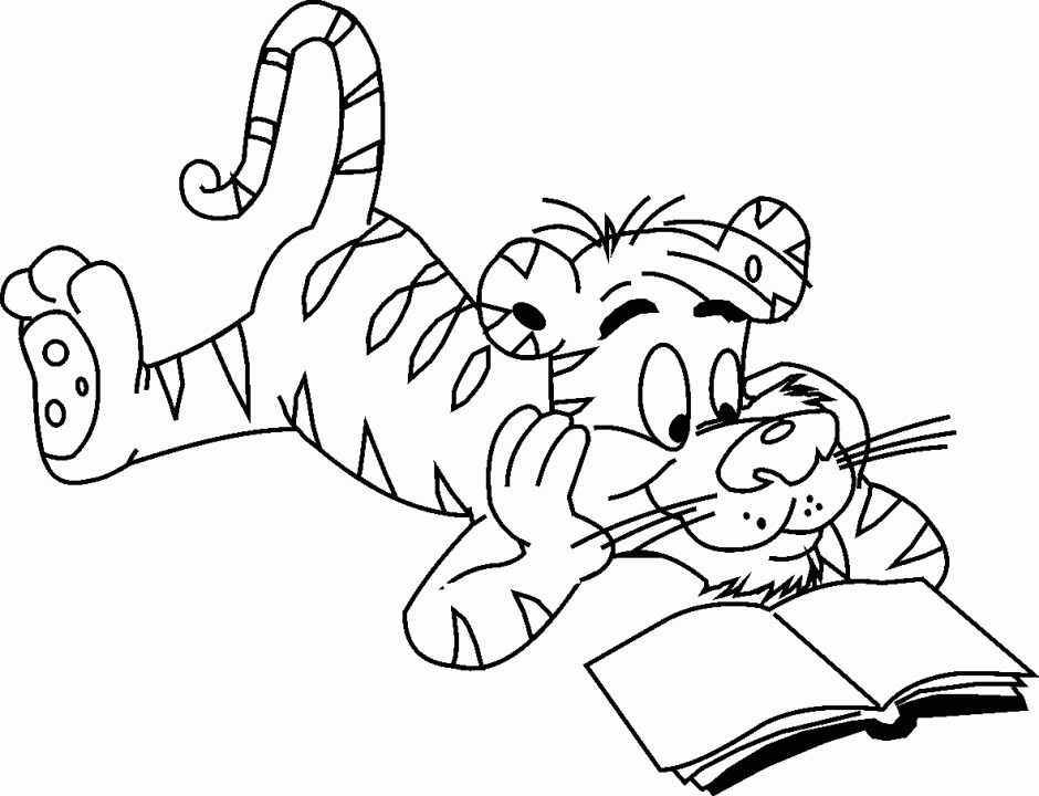 Coloring Pages Of Tigers Tiger Outline Drawing ClipArt Best 117066