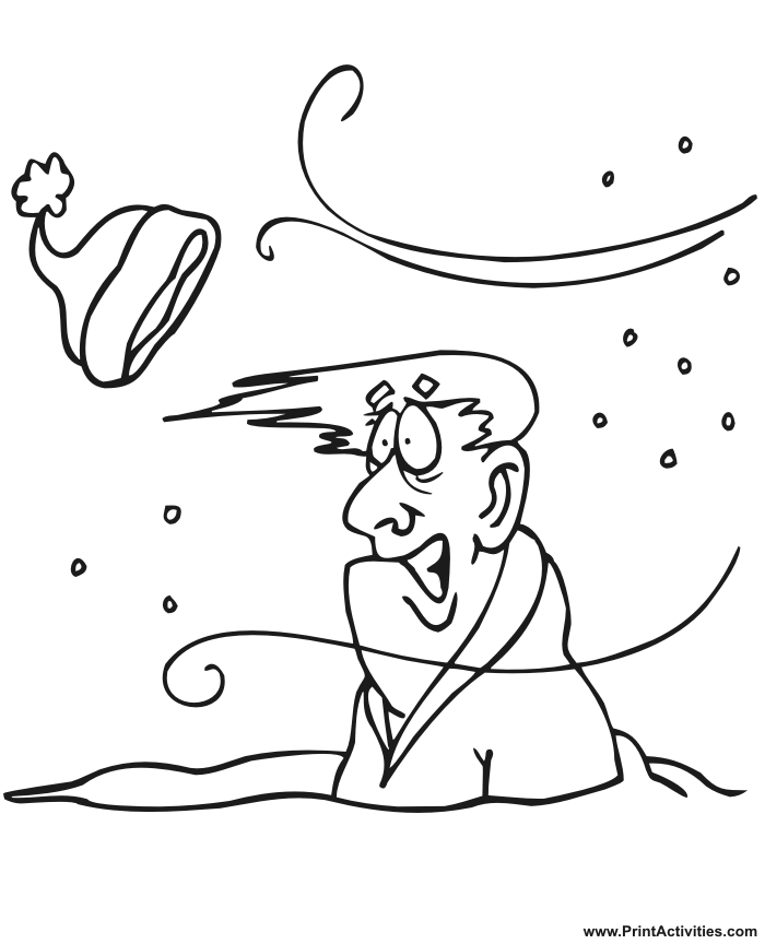 Cold weather Colouring Pages