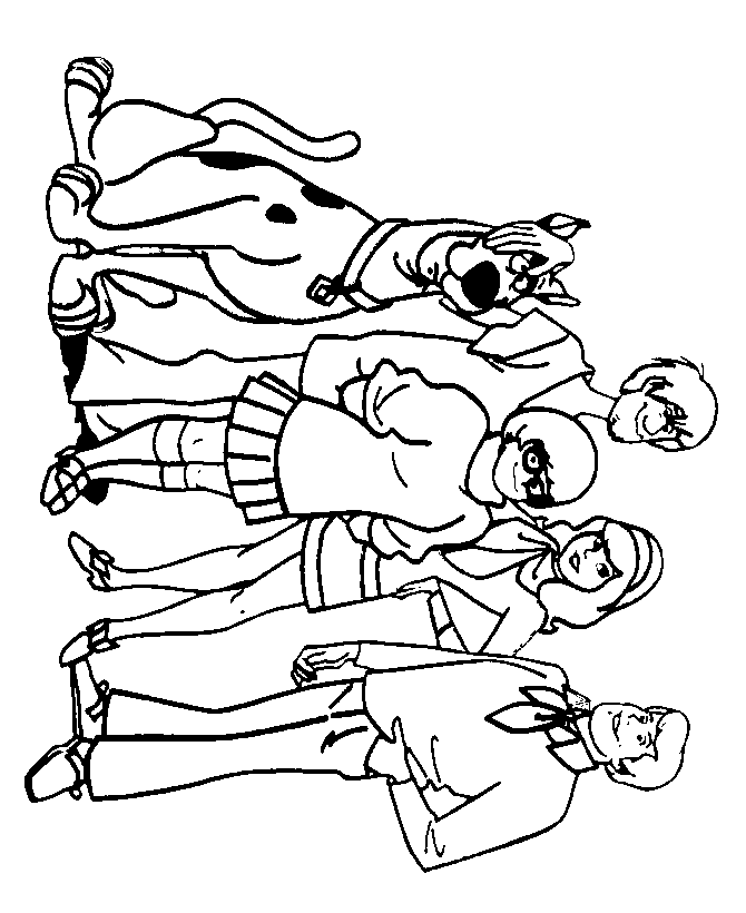 Scooby Doo coloring page - Gang Portrait | Scooby Doo :)