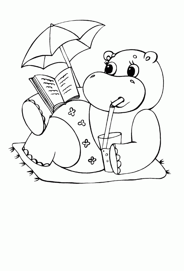 Viewing Gallery For Hippo Coloring Pages 141019 Hippo Coloring Page