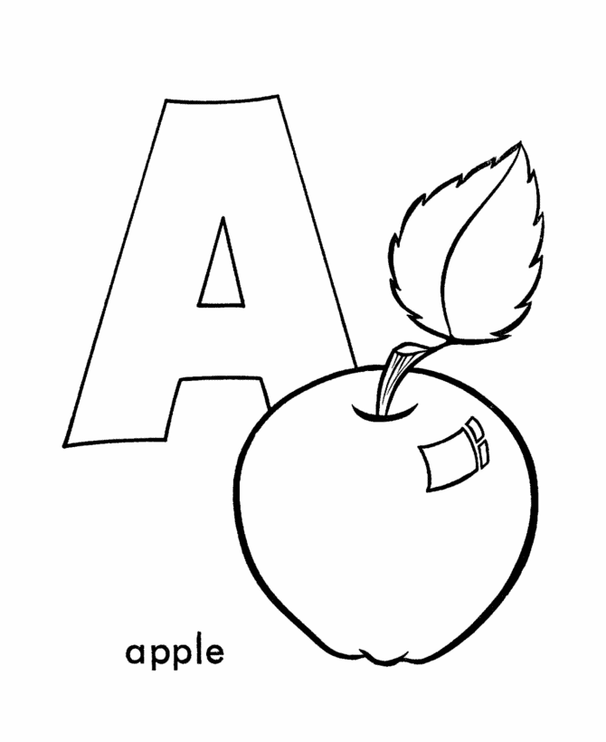 Preschool Coloring Pages Alphabet – 670×820 Coloring picture
