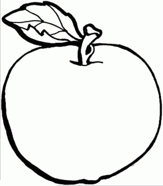 Apple Healthy Fruit Coloring Pages - Fruit Coloring Pages : Free