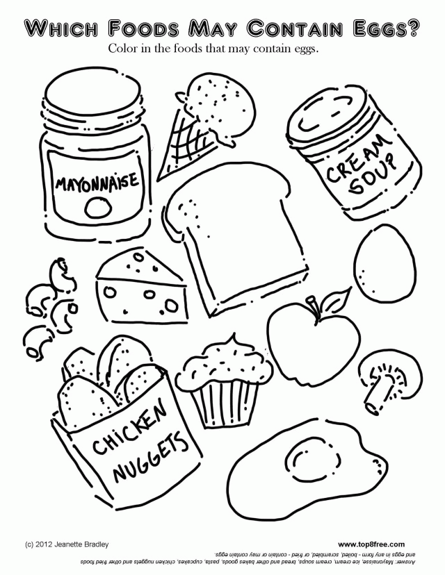 Egg Allergy Lactose Intolerance 137573 Health Coloring Pages