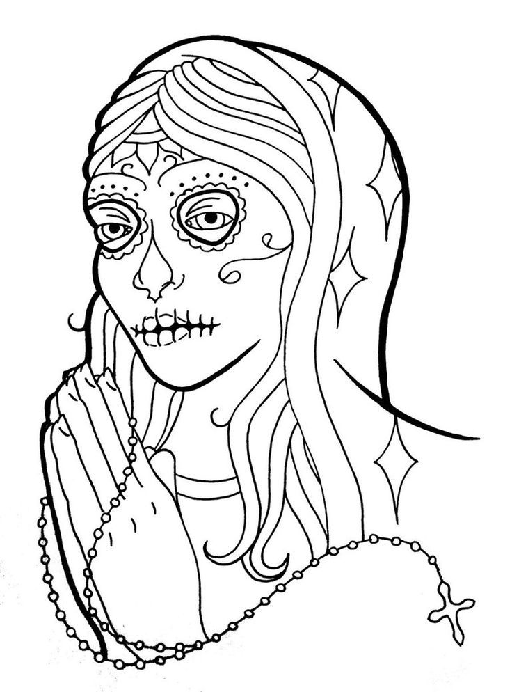 Sugar Skull Coloring Pages Free | color pages