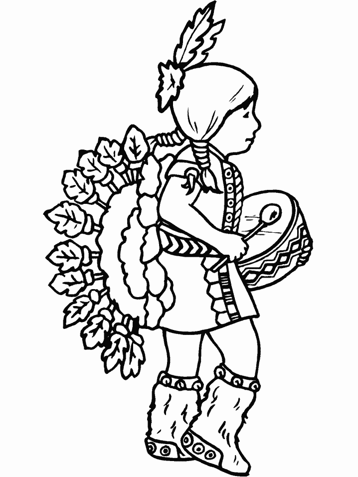 native americans Colouring Pages
