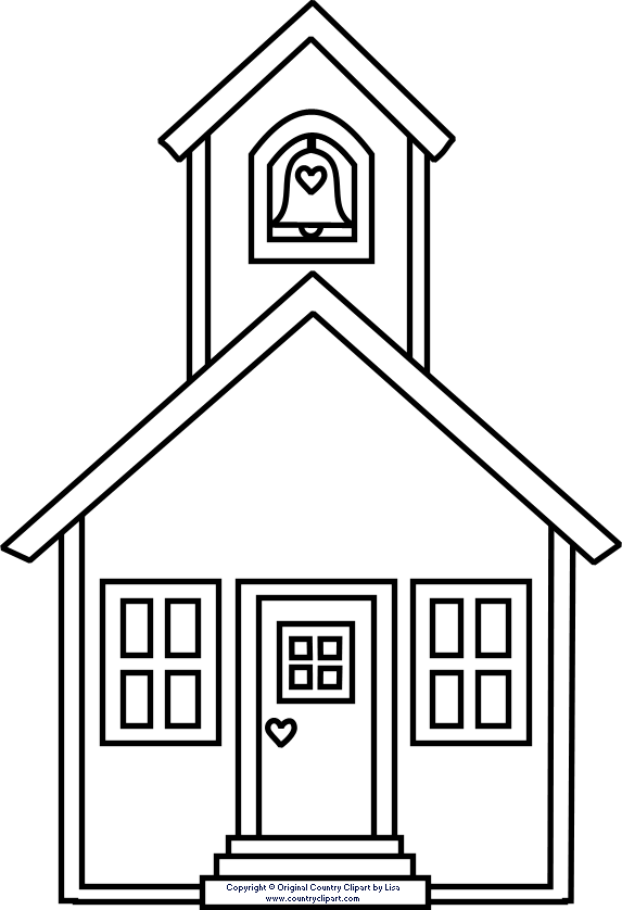 Coloring Page Of A School House - High Quality Coloring Pages