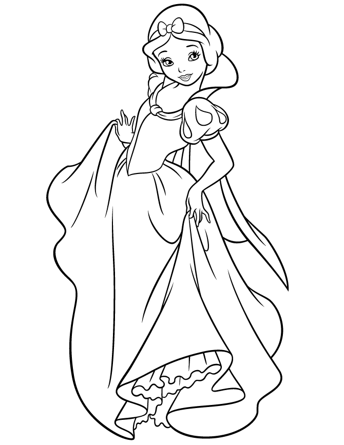 Snow White The Beauty Princess Coloring Pages for Free - Gianfreda.net