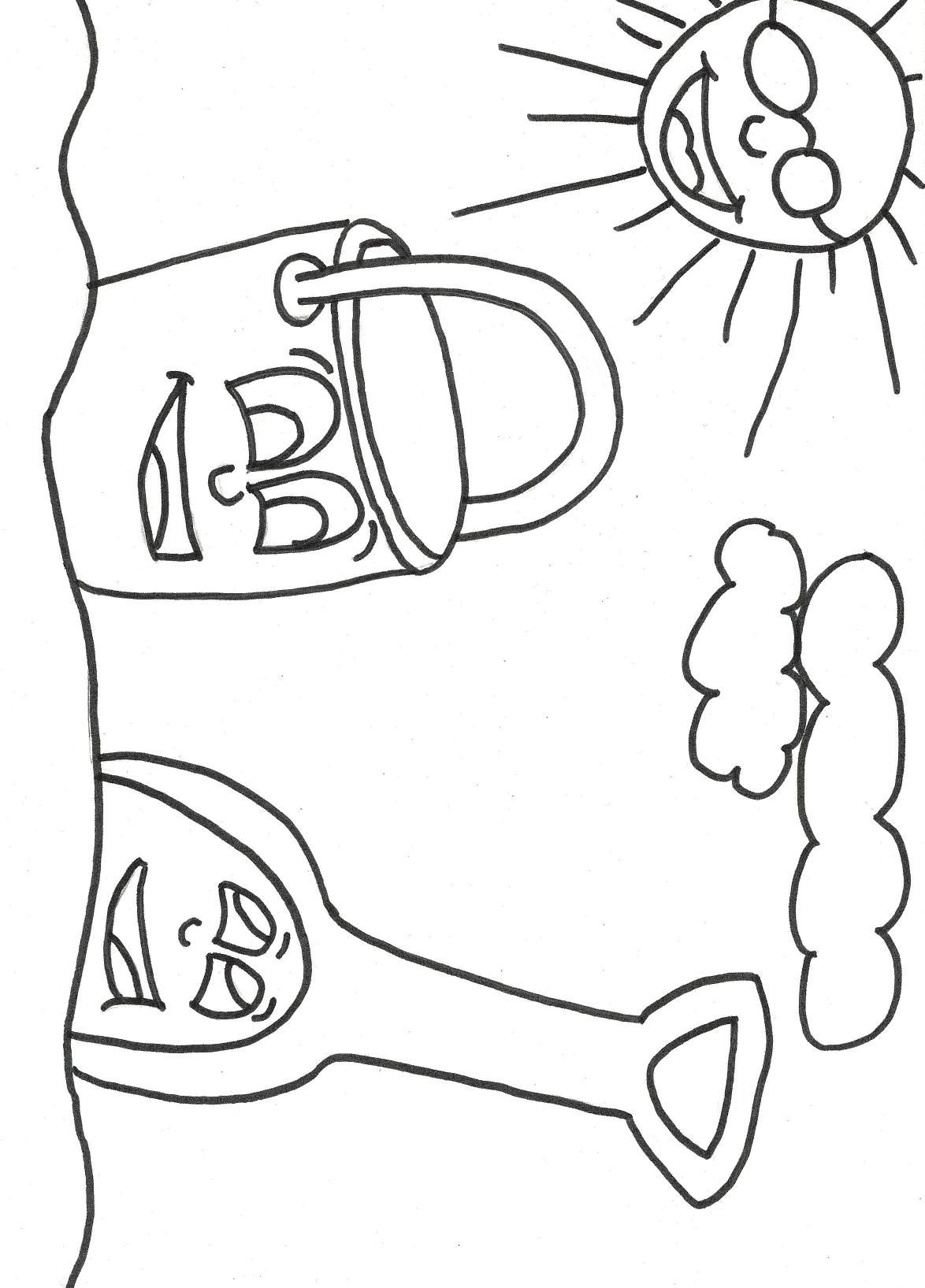 Beach Shovel Coloring Pages Related Keywords & Suggestions - Beach ...