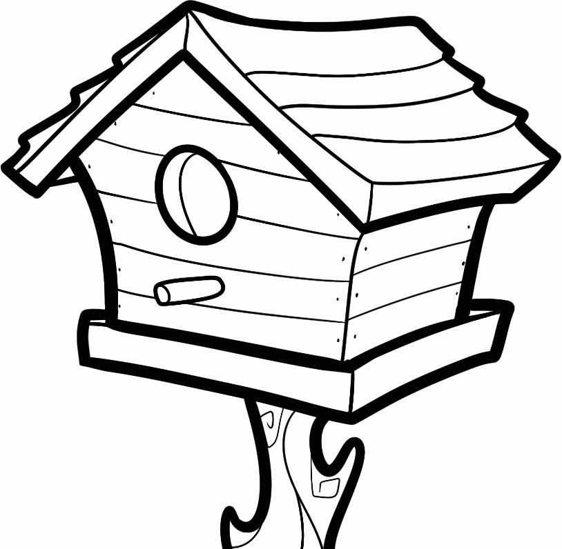 Bird House Coloring Pages 6 | Free Printable Coloring Pages