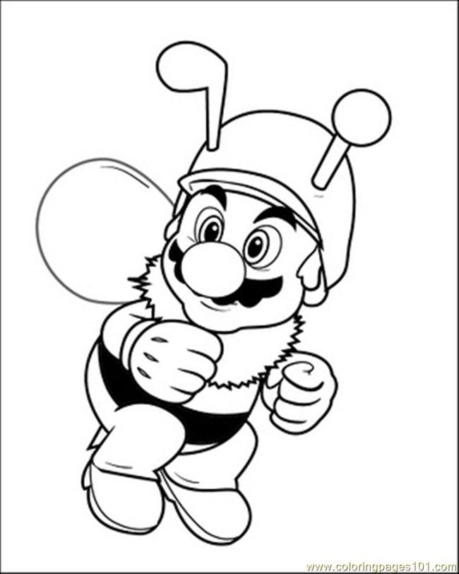 Coloring Pages Mario Bee (Cartoons > Bee Movie) - free printable