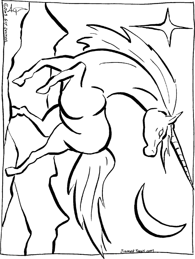 robot unicorn Colouring Pages