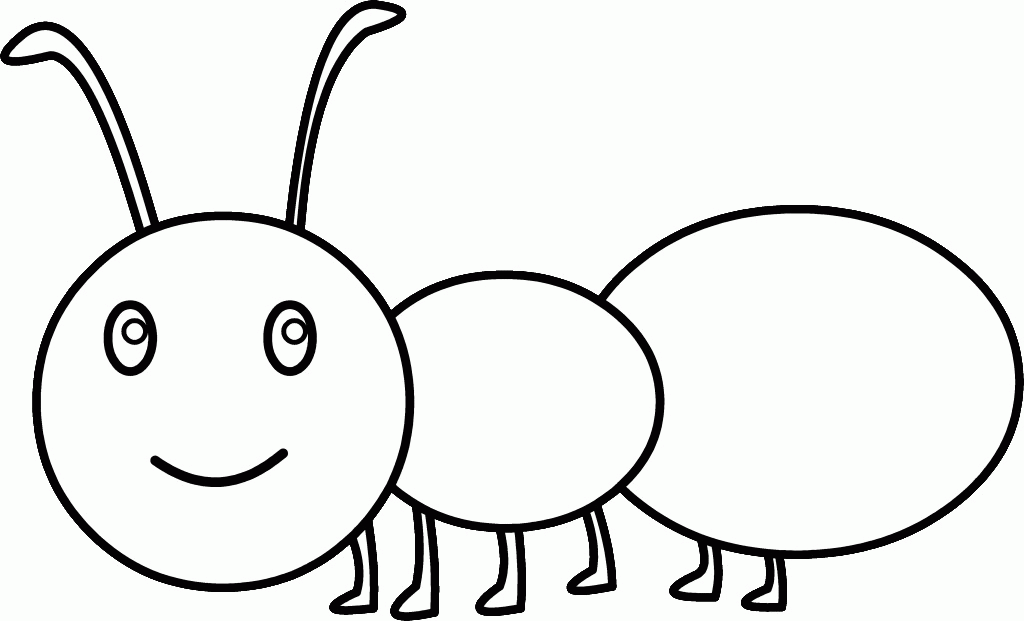 Kids Coloring Cute Ant Coloring Page Free Clip Art Cute Ant