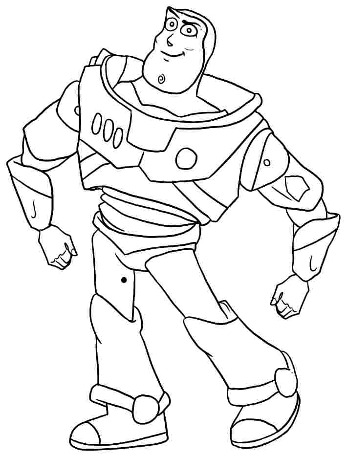 Free Printable Anime Movie Toy Story Buzz Lightyear Coloring
