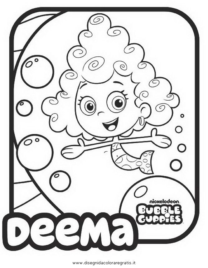 Bubble guppies Nonny Colouring Pages