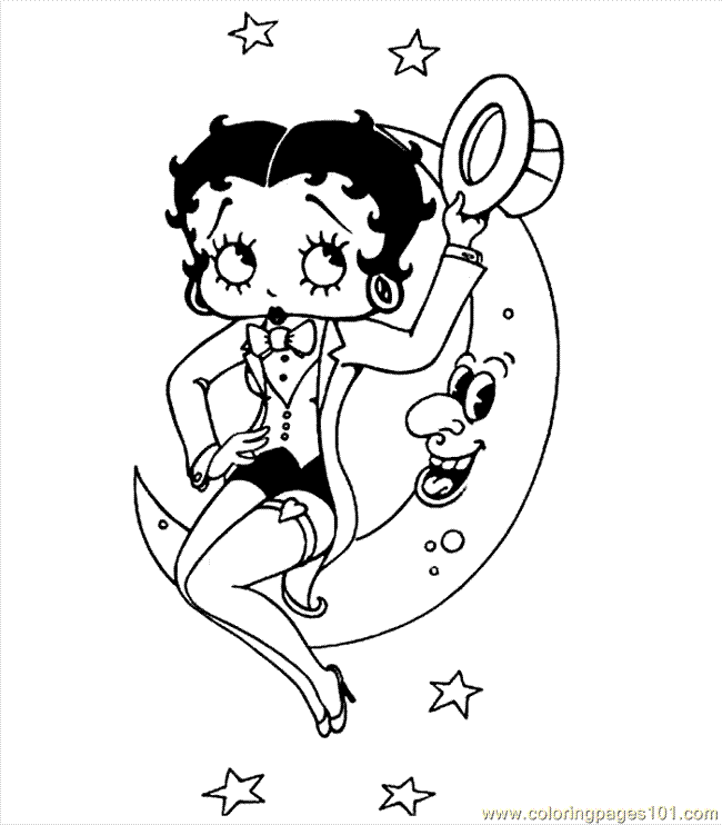 Coloring Pages Bettyboop24 (Cartoons > Betty Boop) - free