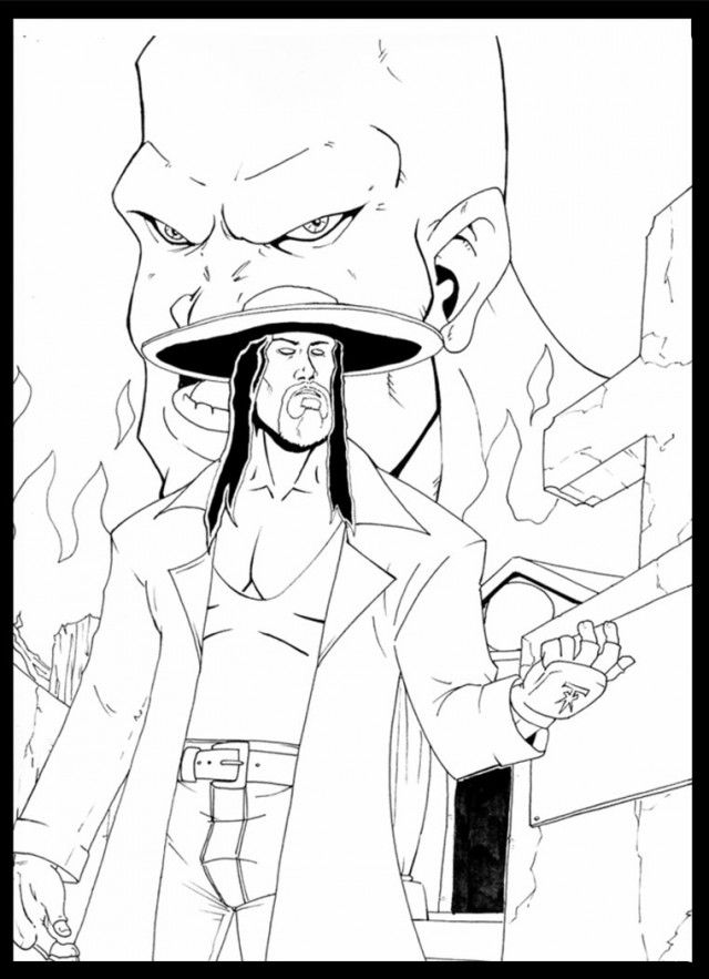 Kane And Undertaker Coloring 270175 Wwe Kane Coloring Pages