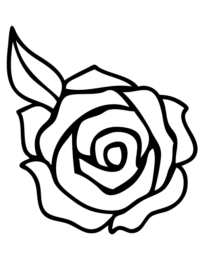 Single Rose Coloring Page | Free Printable Coloring Pages