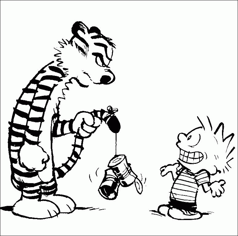 Coloring pages calvin and hobbes - picture 6