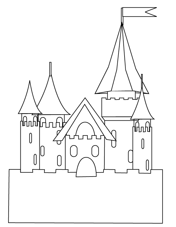 Castle Coloring Pages Free To Print: Beautiful Castle Coloring Pages