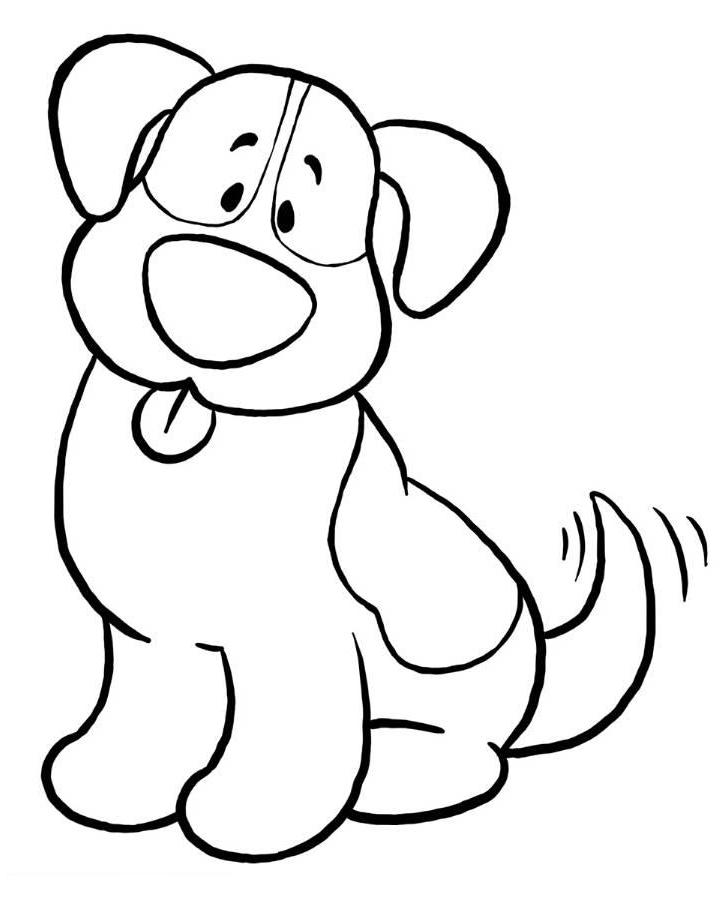 dog easy Colouring Pages