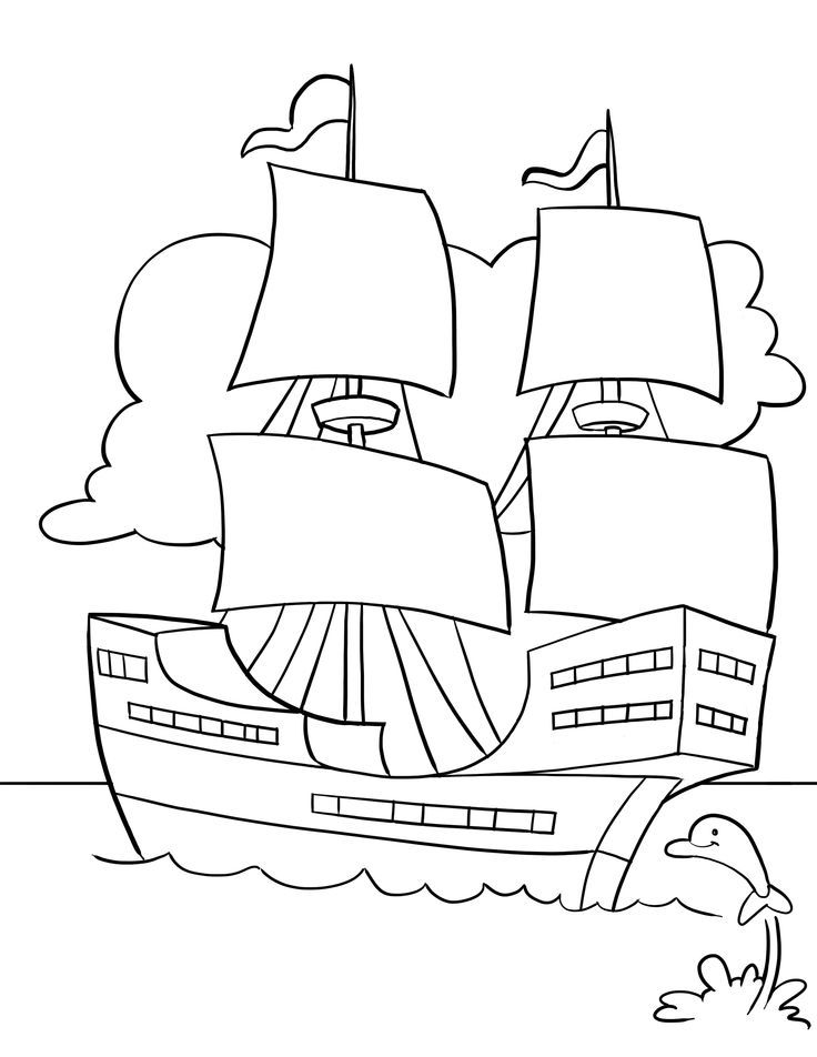 Mayflower Coloring Page | Genealogy