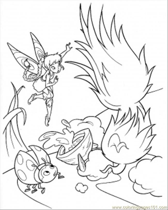 printable coloring page ladybird with tinkerbell cartoons