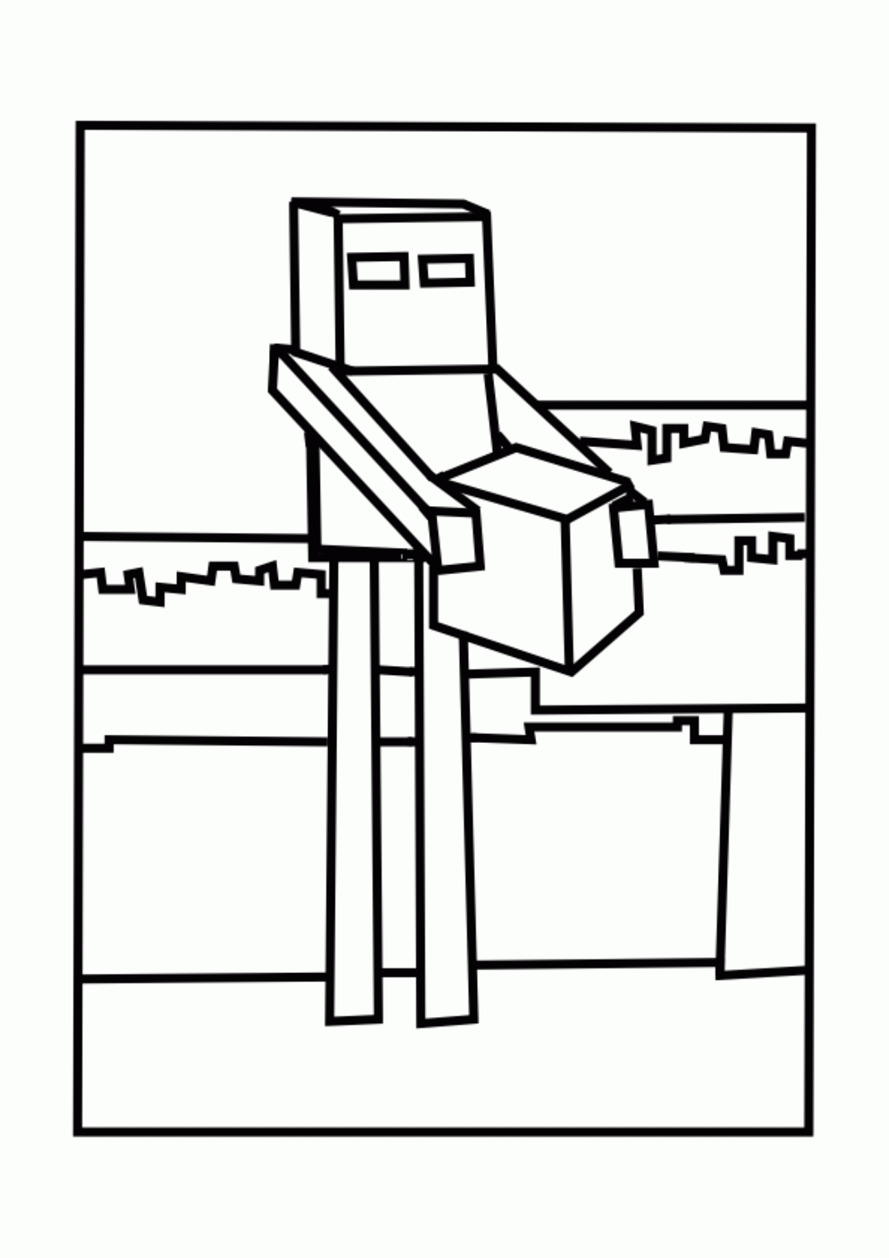 Best Minecraft Enderman Coloring Pages - Free, printable Minecraft ...