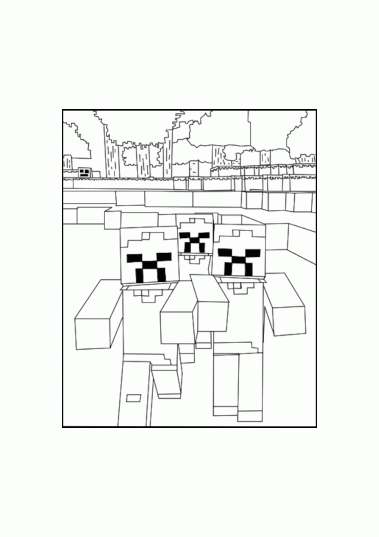 Best Minecraft Zombies Coloring Pages - Free, printable Minecraft ...