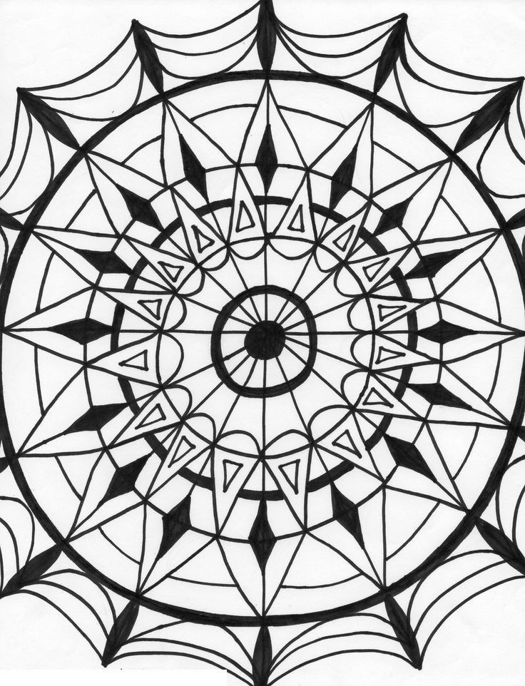 Printable Kaleidoscope Coloring Pages For Adults