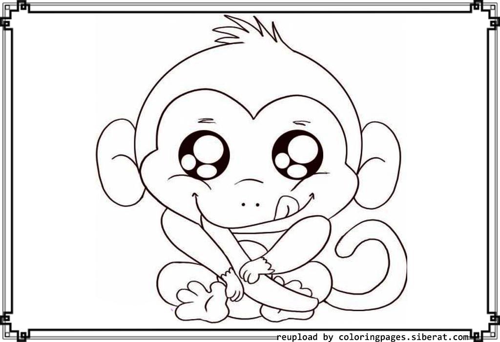 Baby Boy Monkey Coloring Page - Coloring Pages For All Ages