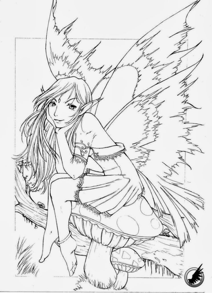 gothic fairy coloring pages printable – Blata