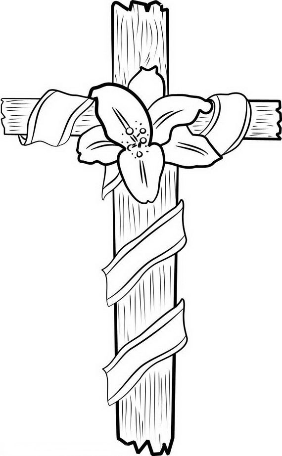 Good Friday Coloring Pages and Pintables for Kids | Cross coloring ...