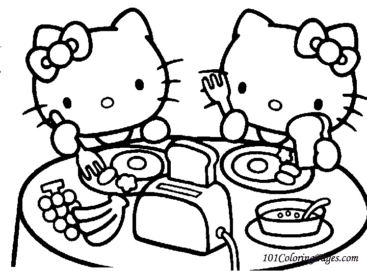 Hello Kitty Coloring Pages for Girls Kids