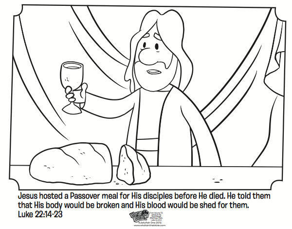 Last Supper - Bible Coloring Pages | What
