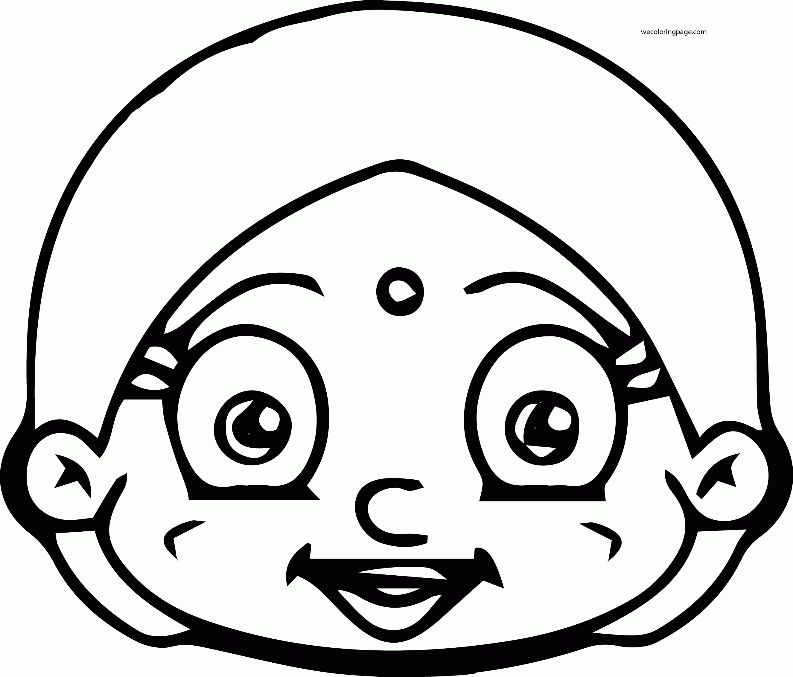 Chhota Bheem Girl Head Coloring Page | 